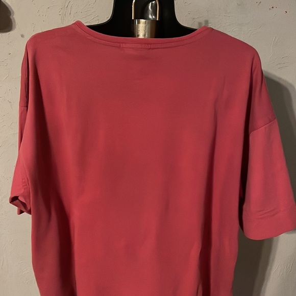 XL Structure red mauve short sleeve crew neck thick pullover shirt top - Picture 8 of 14